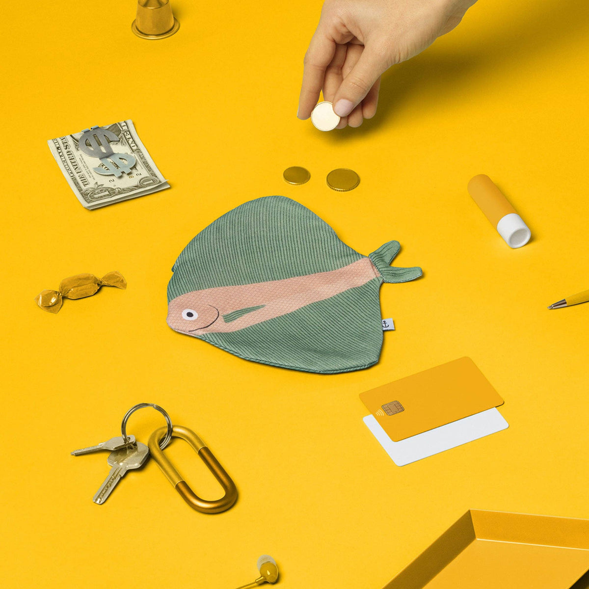 Orange Fanfish Purse – Kalifornianmeren vihreä viuhkakala
